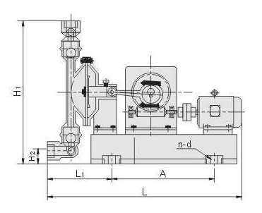 電動隔膜泵安裝尺寸圖