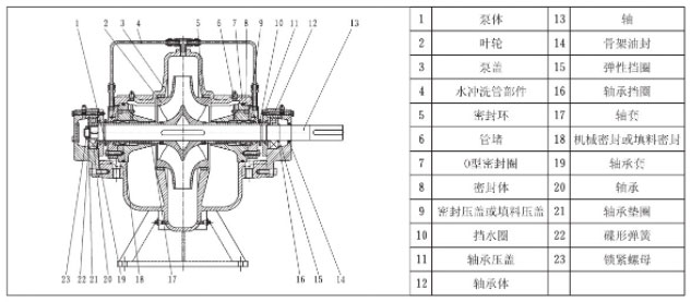 雙吸泵結構示意圖