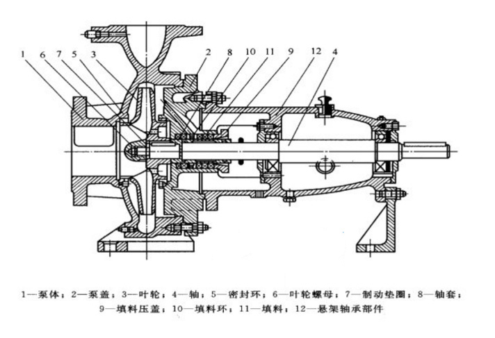 單吸清水離心泵結(jié)構(gòu)圖片